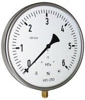 Манометры в защищённом нержавеющем корпусе диаметром 250 мм