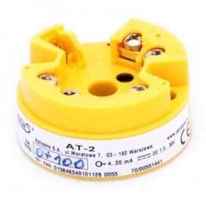 Преобразователь температуры APLISENS с головкой типа AT для работы с термометрами сопротивления типа Pt100 и 100Н