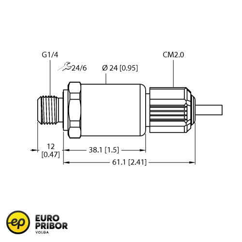 Датчик давления TURCK PT40R-2004-I2-CM2.0/O