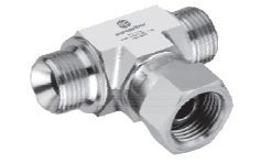 Тройники с наружной резьбой на входе и выходе/накидной гайкой на отводе