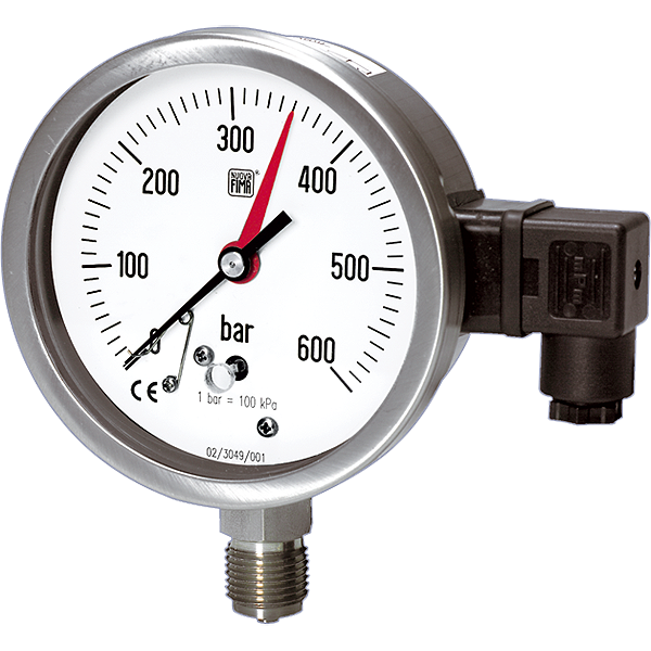 Манометры из нержавеющей стали с микровыключателем MGS74 DN100