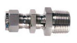 Штуцер с наружной резьбой для установки в панель. Метрический диапазон