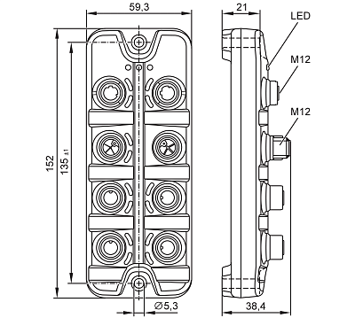 Модуль IO-Link с интерфейсом EtherCAT AL1431 IFM, фото 2