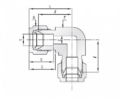Муфта угловая. Дюймовый диапазон, фото 3
