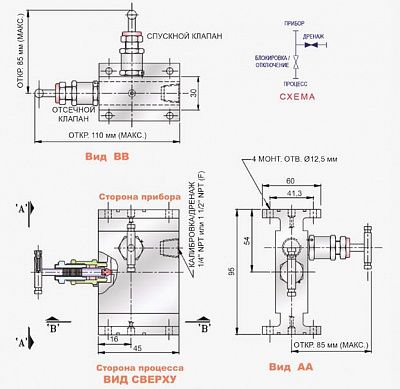 2-вентильные блоки – соединение «фланец – фланец» (2VM-EP-SS-12-H), фото 3