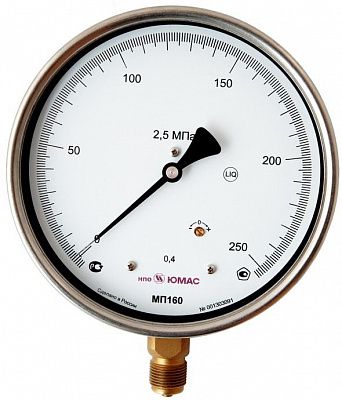 Манометры образцовые, эталонные (условная шкала)