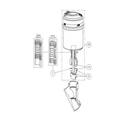 2-ходовой регулирующий клапан с наклонным седлом, пневматический Burkert, фото 2