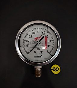 Манометр промышленный MS-100/0...1бар/Глицерин/G1/2/R №67568