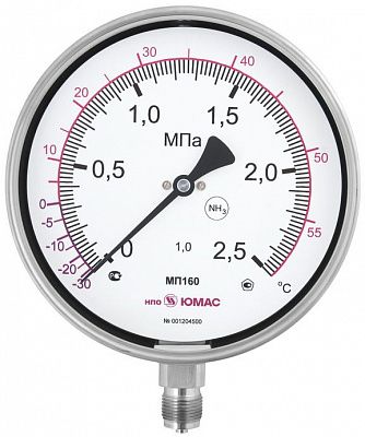 Манометры аммиачные диаметром Ø 100мм, Ø 160мм, фото 2