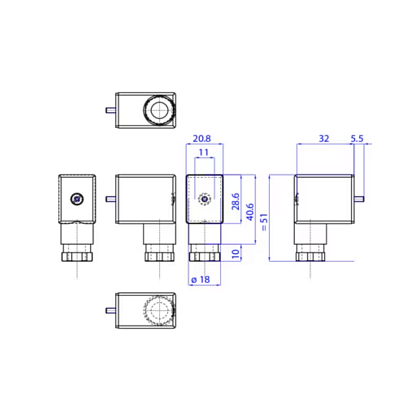 Штекерное соединение 20 мм Burkert, фото 2